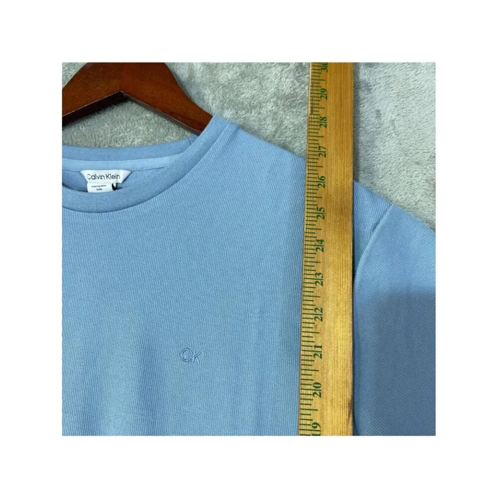 NWT Calvin Klein Men's L Refined Knits Blue Crewneck T-Shirt